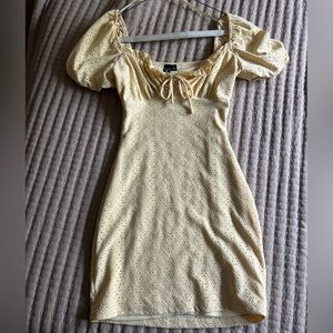 Yellow mini dress